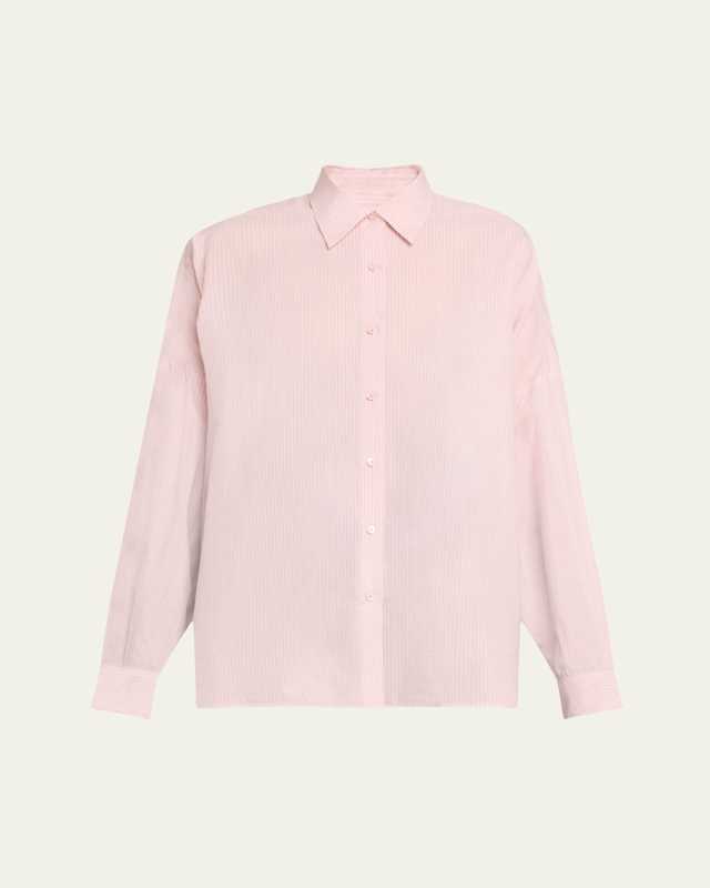 Casia Striped Oversized Button-Down Shirt